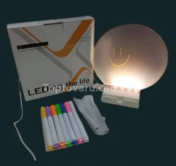 Led Light Up Board Magic LED Note Board With 7-Color Pens