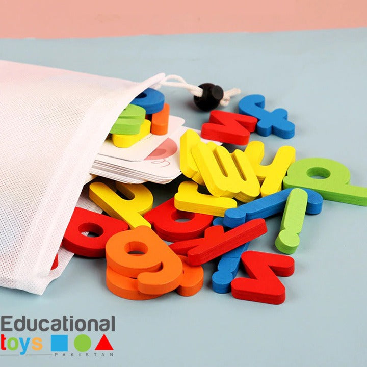 English Letter Learning Cards with Alphabet Pegs