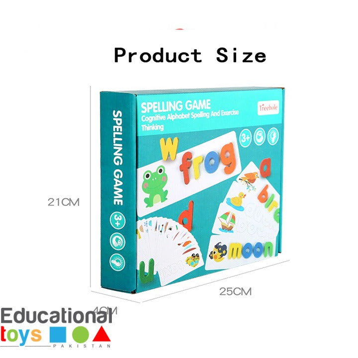 English Letter Learning Cards with Alphabet Pegs