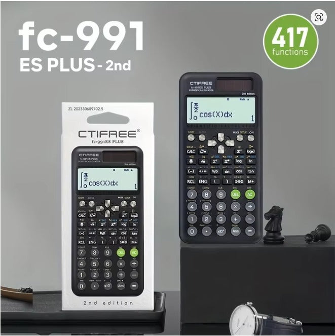 Calculator Scientific Full Function 991ES Plus | 417 Functions | Dual Power (Solar + Battery)