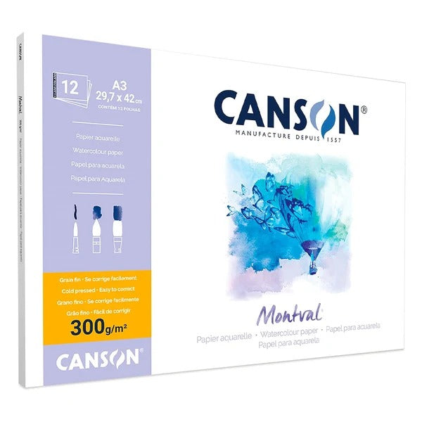 Canson Watercolor Pad Cold Pressed A3 300gsm