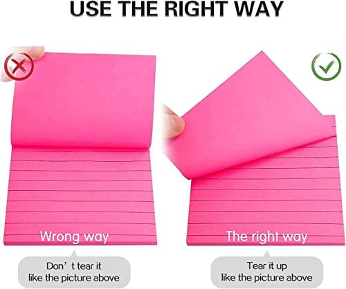 Multicolour Lined Sticky Notes – Self-Adhesive Memo Pad