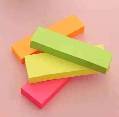 Multicolour Sticky Notes with Cut Design – 3 Strips Multiple Sizes