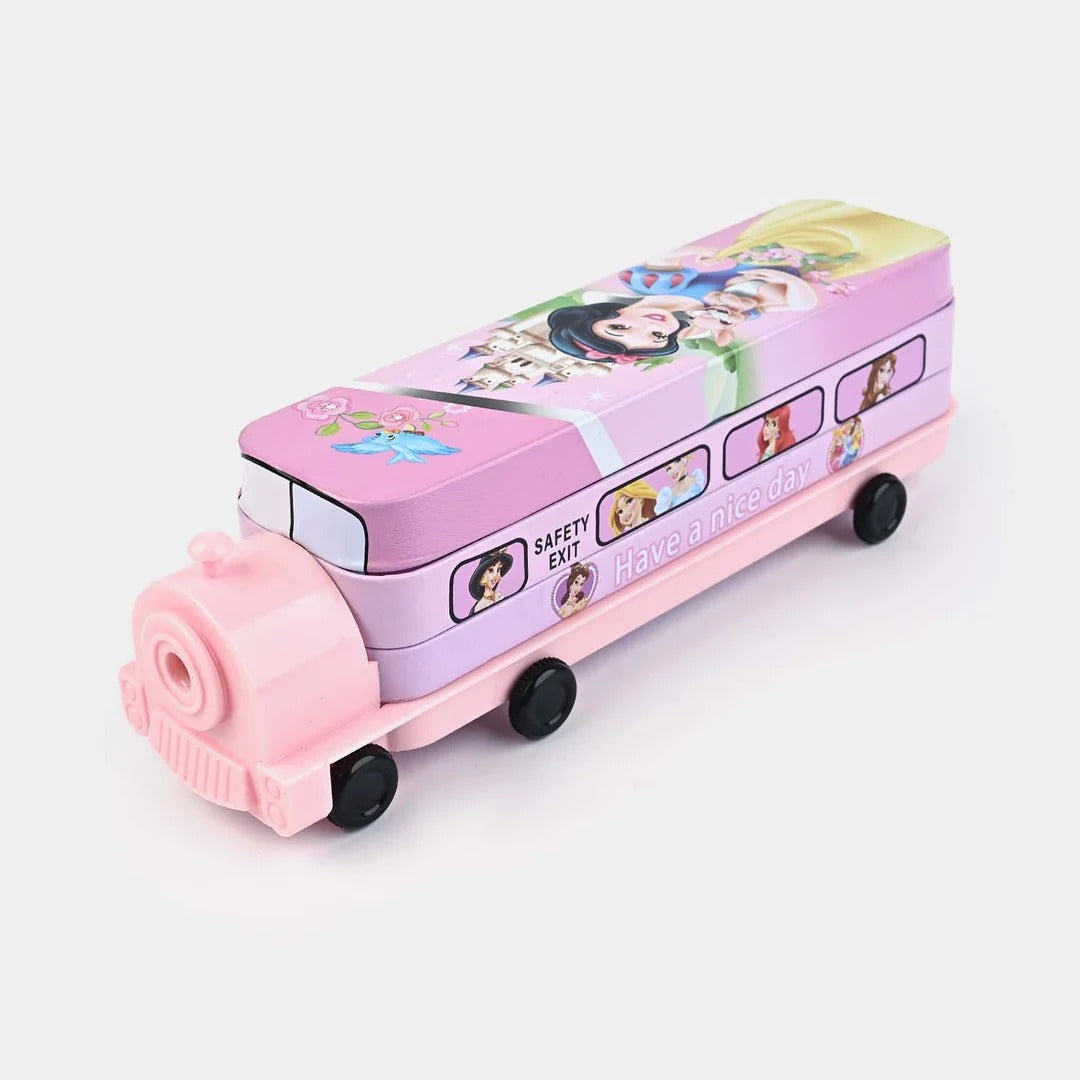 Marvel Train Pencil Case – Kids Cartoon Stationery Box with Wheels