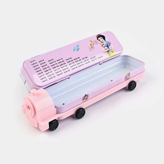Marvel Train Pencil Case – Kids Cartoon Stationery Box with Wheels
