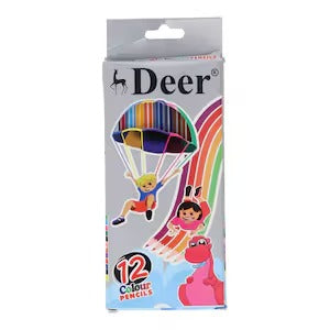 Deer Rainbow Colour Pencils – 6pcs Half, 12pcs Half, 12pcs Full & 24pcs Full
