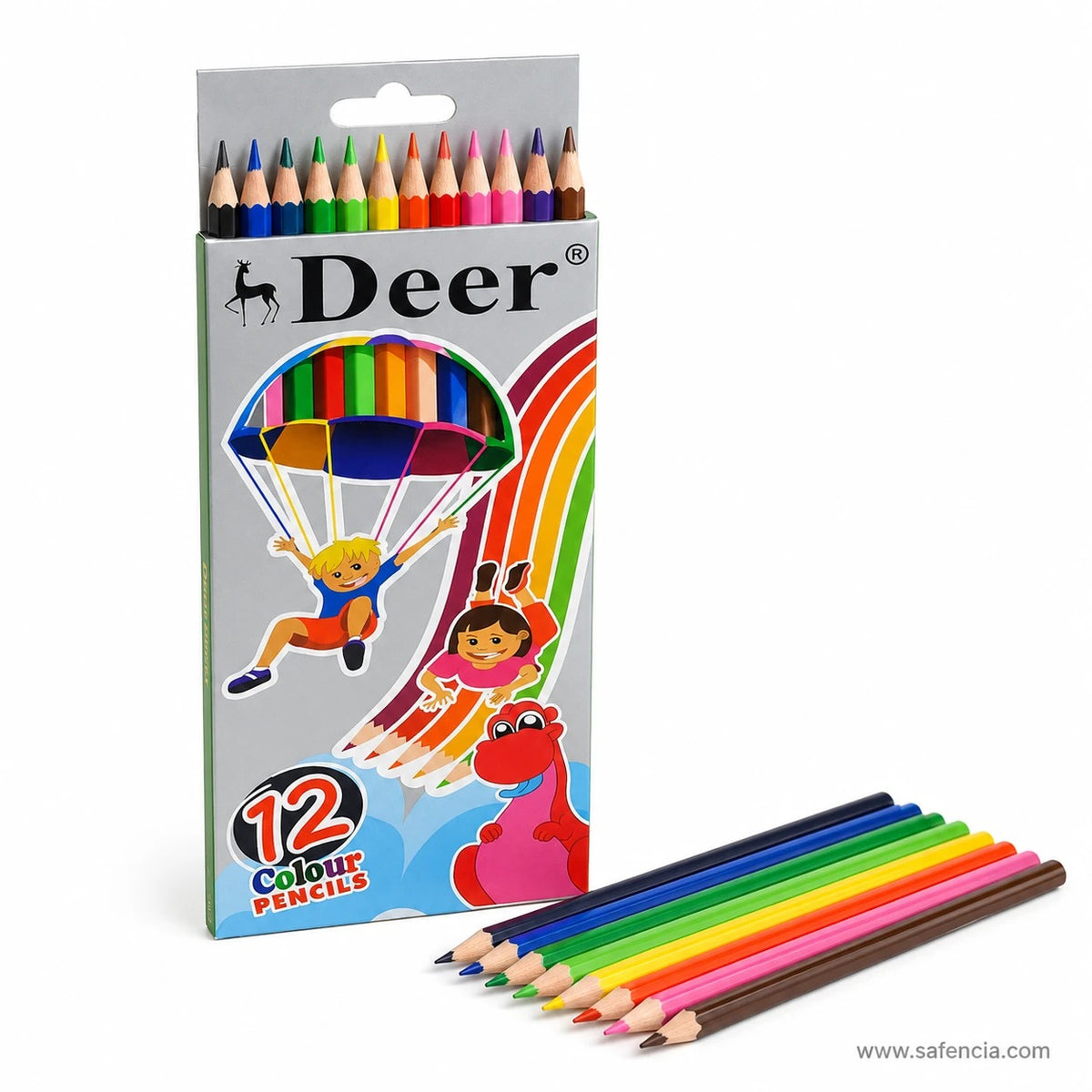 Deer Rainbow Colour Pencils – 6pcs Half, 12pcs Half, 12pcs Full & 24pcs Full