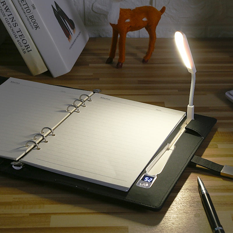 Executive Smart Charging Portfolio Diary with 10,000mAh Power Bank & Multi-Cable Organizer