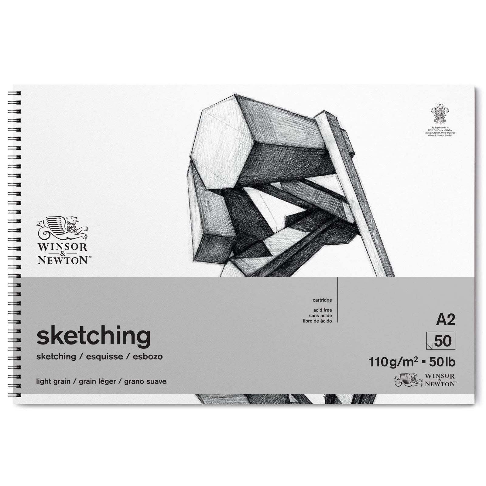 Winsor & Newton Light Grain Sketching Pad 110gsm 50 Sheets