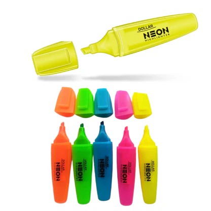 Dollar Neon Highlighter Pack Of 10