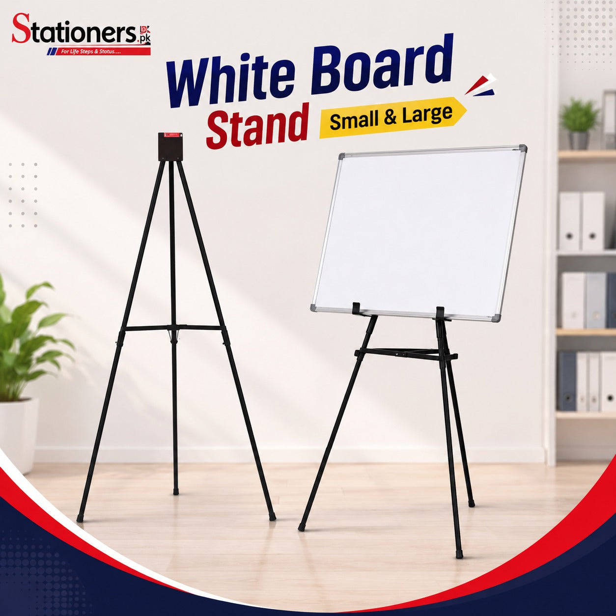 White Board Stand Small & Large – Adjustable Easel Stand for Whiteboard | Portable Display Stand