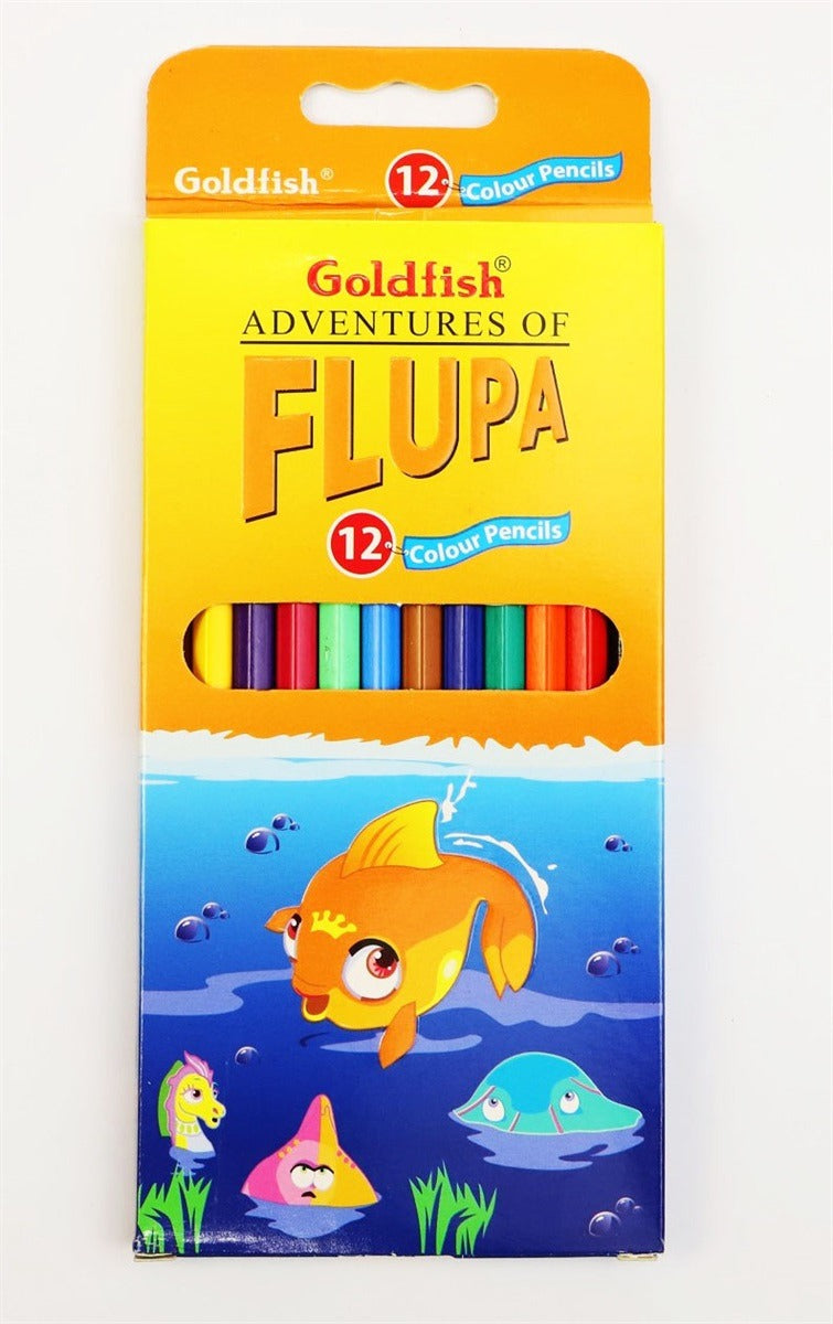 Goldfish Flupa Colour Pencils – 6pcs Half, 12pcs Half & 12pcs Full