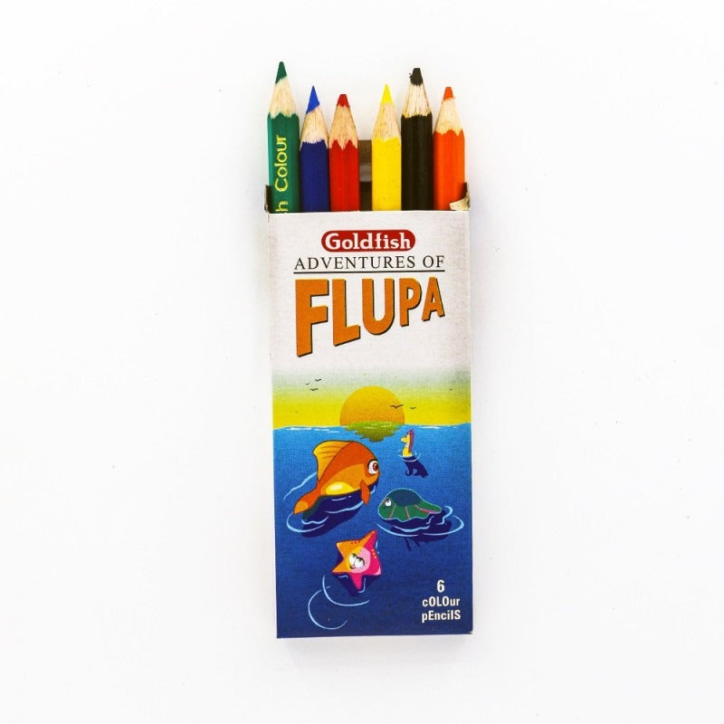 Goldfish Flupa Colour Pencils – 6pcs Half, 12pcs Half & 12pcs Full