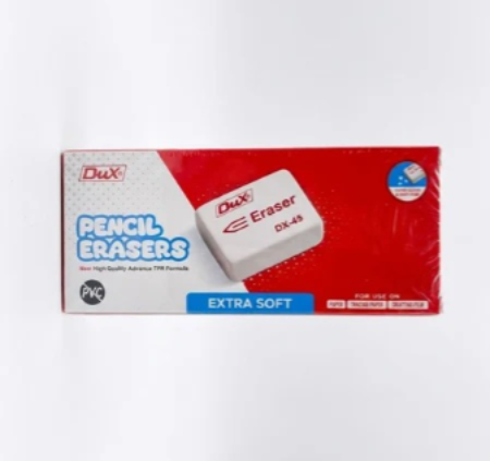 Dux Extra Soft Pencil Eraser DX-45 & DX-60 – Dust-Free Erasers, Pack of 45 Pcs & 60 Pcs