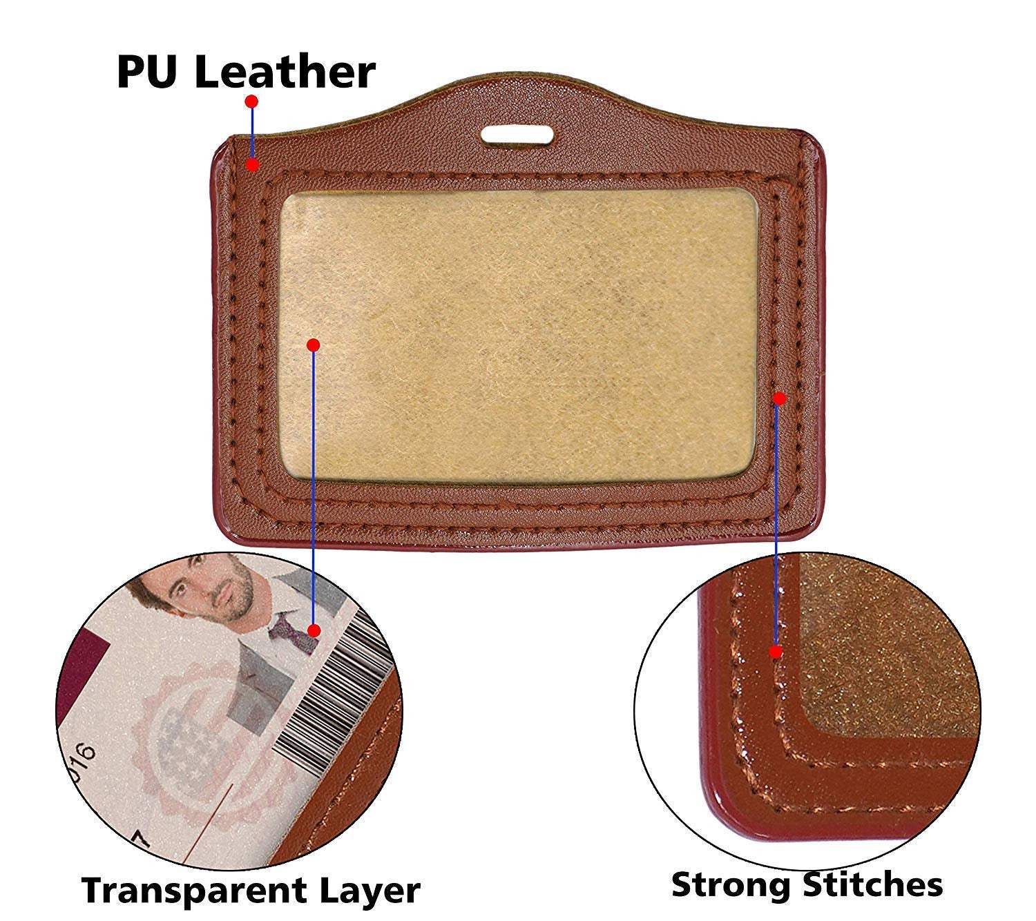 Card Cover Leather - Brown 1Pc Sizes A1 & B1