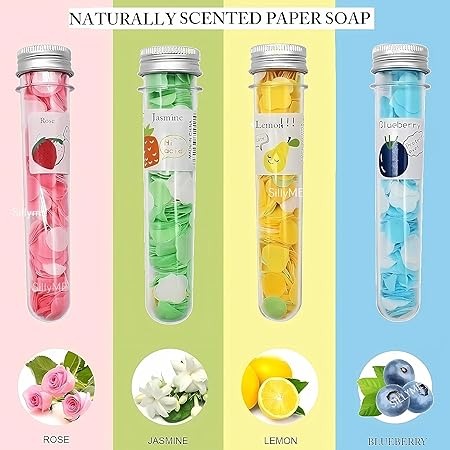 SOAP FLOWER Paper Soap in Tube Bottle – Portable, Fragrant & Easy Hand Wash Solution 1pc