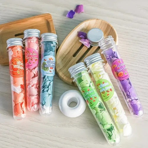 SOAP FLOWER Paper Soap in Tube Bottle – Portable, Fragrant & Easy Hand Wash Solution 1pc