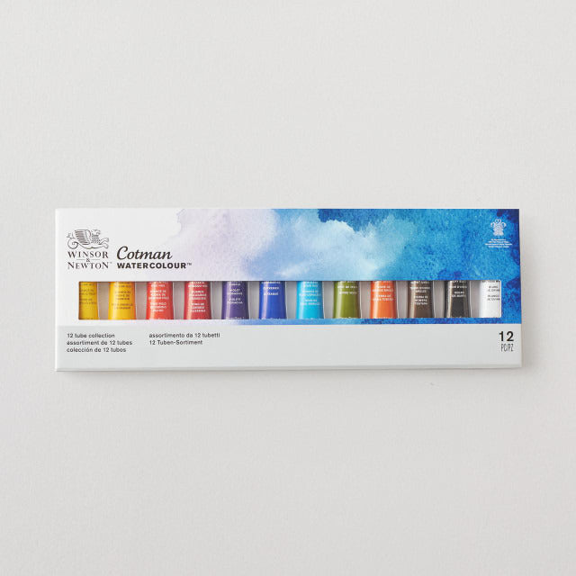 Winsor & Newton Cotman Watercolour Assorted Colours Tube 8ml Set of 12