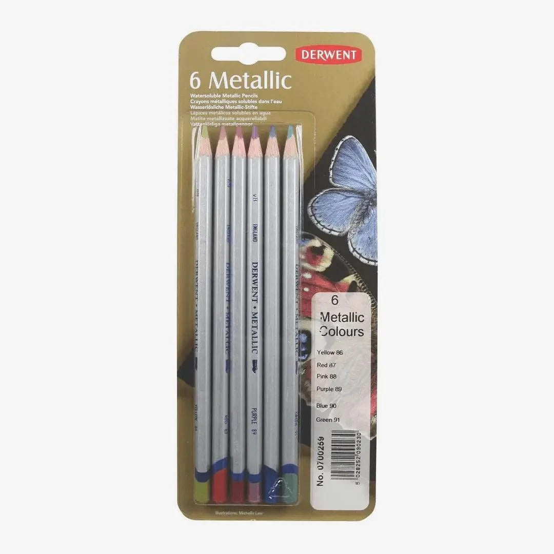 Derwent Metallic Color Pencils Blister Pack Of 6