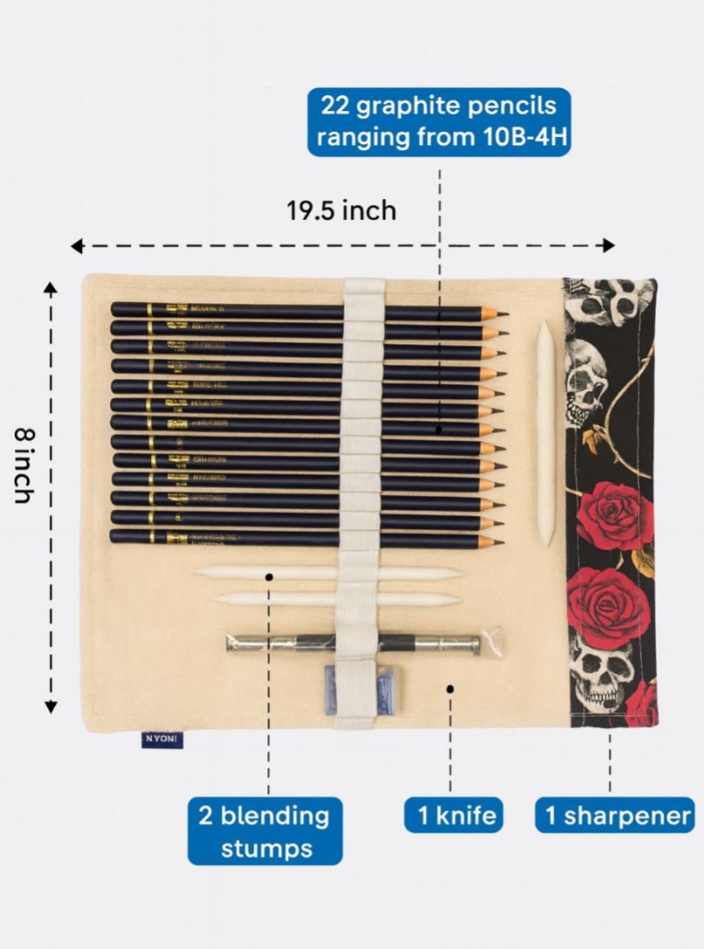 Drawing Pencil Set Pouch (28Pcs)  Nyoni