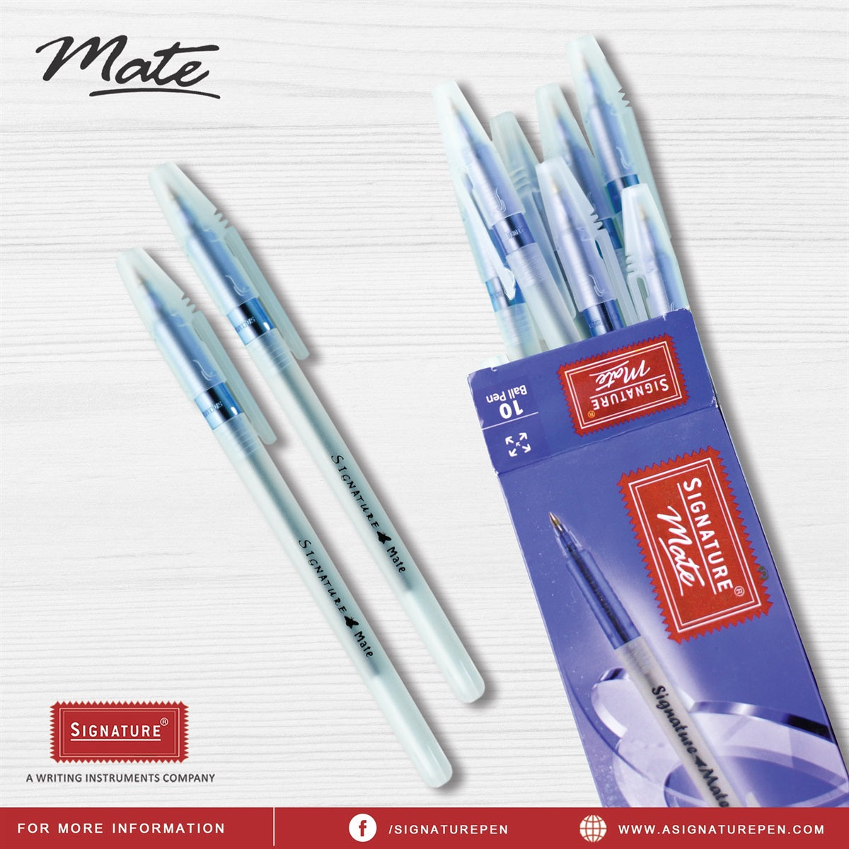 Signature Mate Ball Pen Pack Of 10