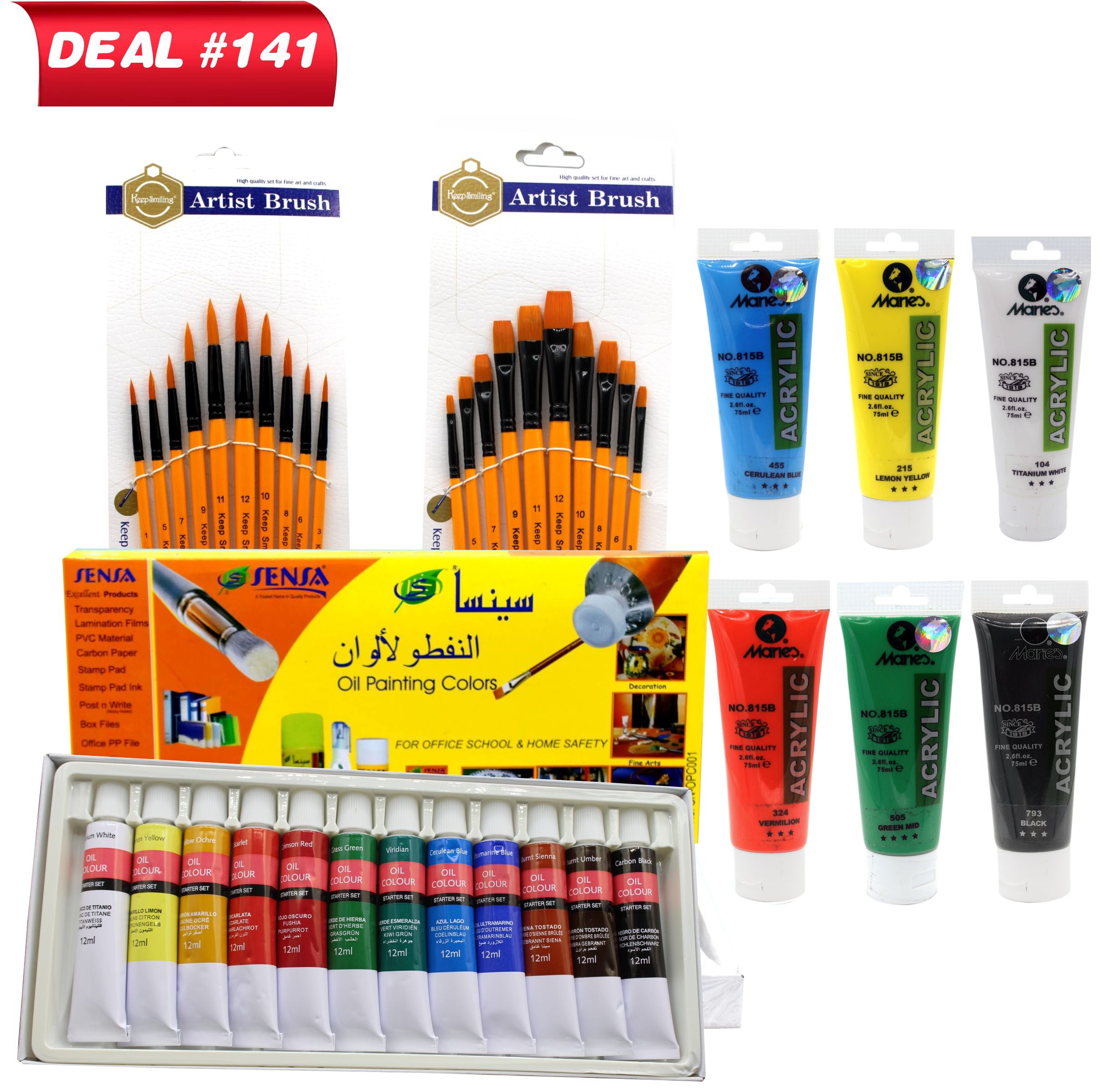 Oil & Acrylic Painting Kit For Artist, Deal No.141