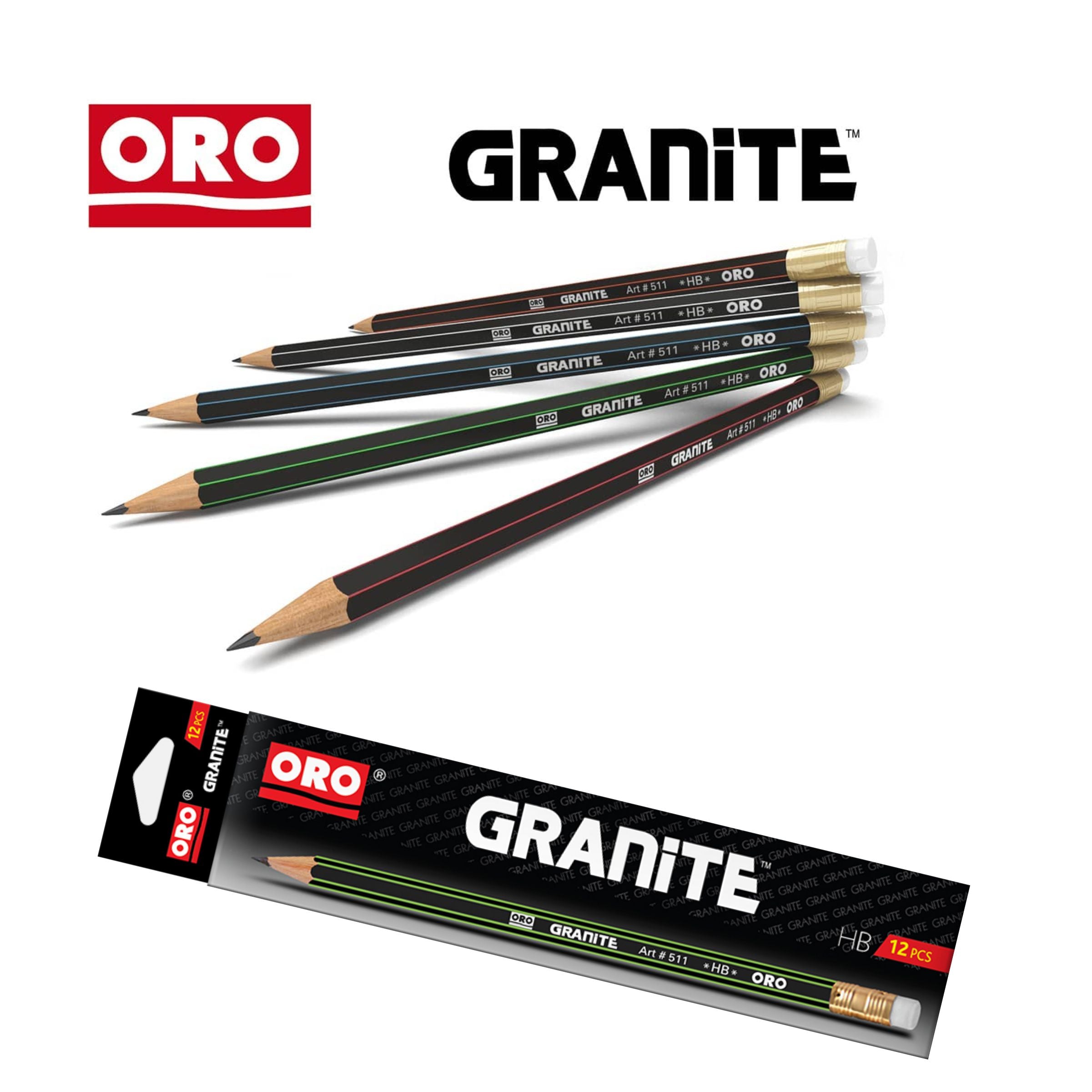 Oro Granite Lead Pencil Pack of 12