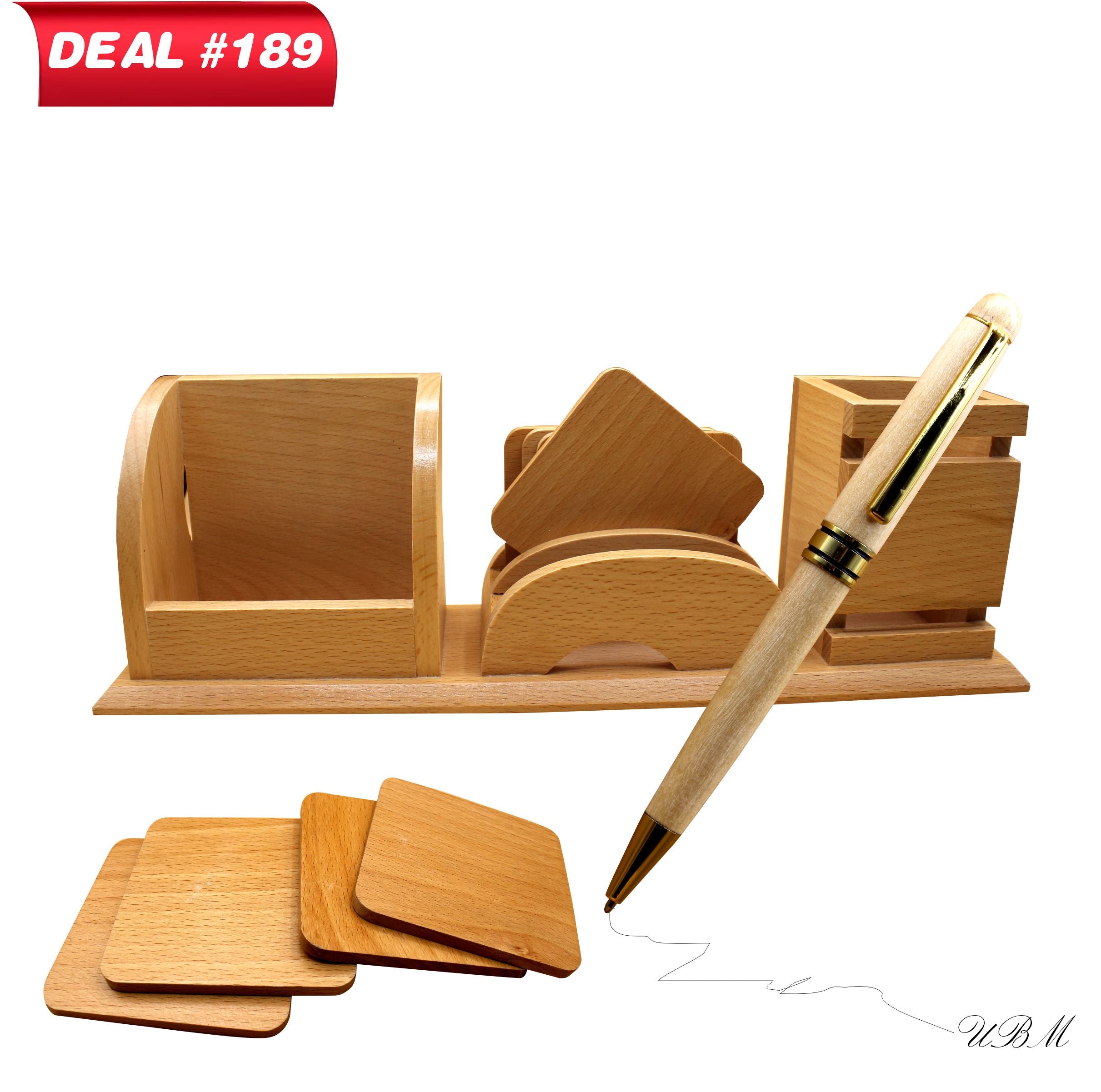 Buy Now Office Wooden Desk Accessories Deal No.189