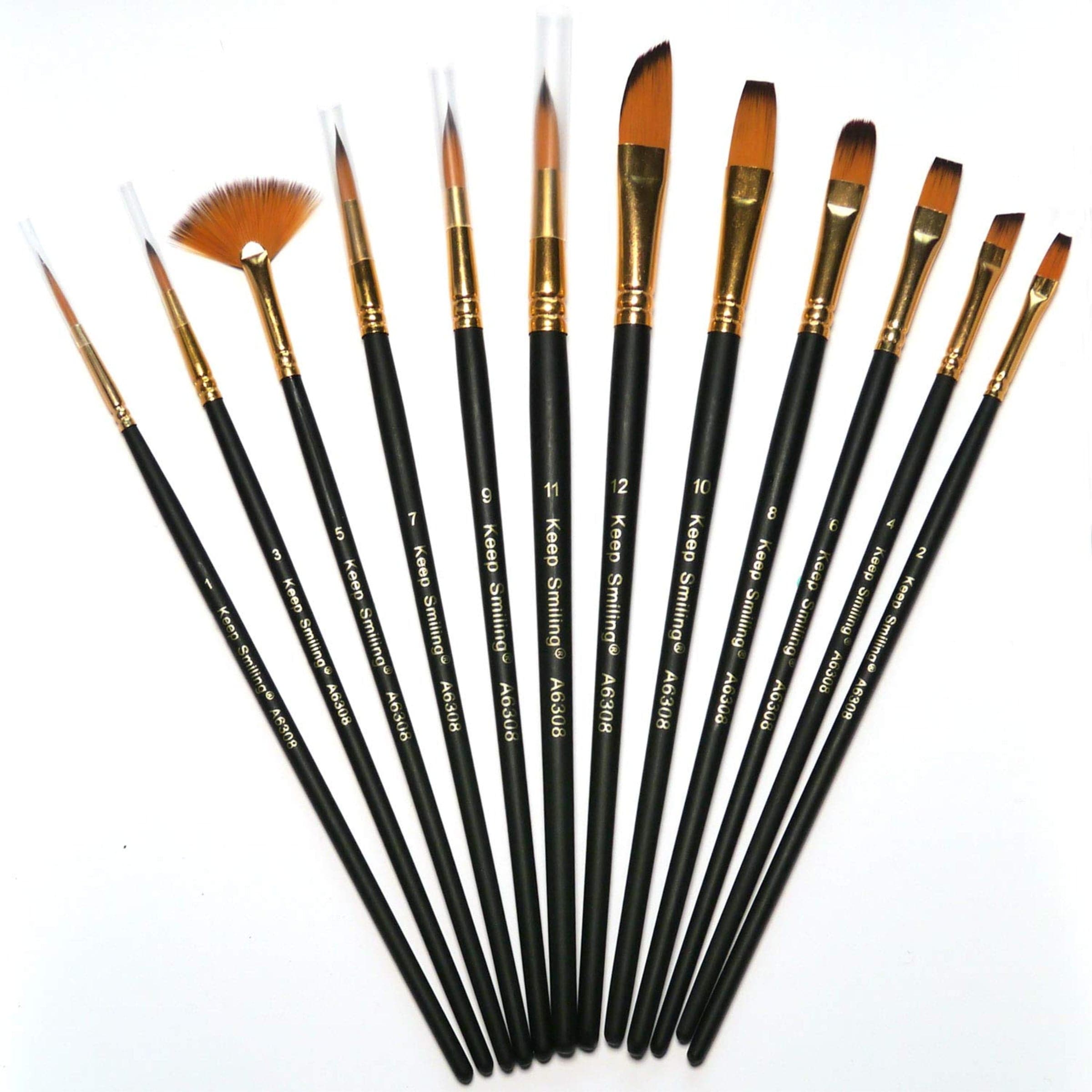 buy Now Keep Smiling Mix Artist Brush Set 12Pcs