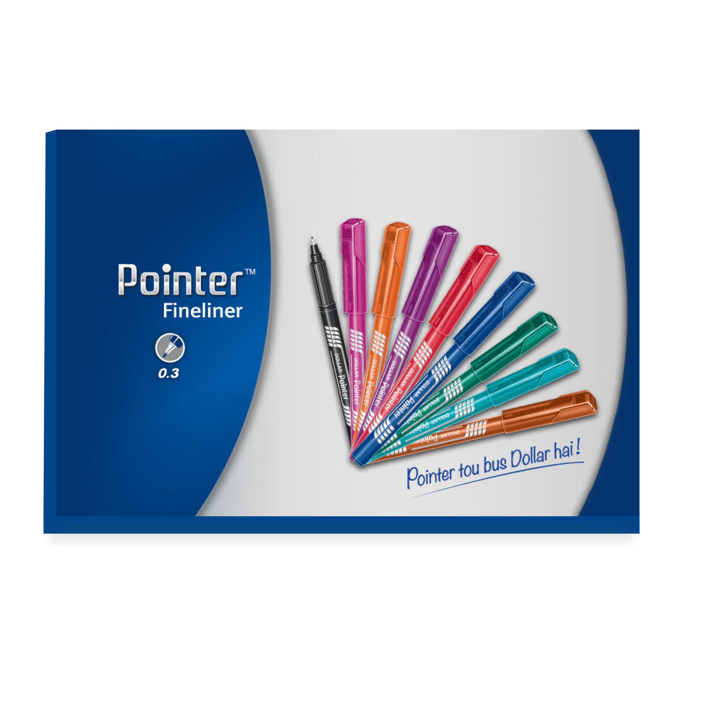 Buy Now Dollar Pointer Fine Liner Pack of 15 Mixed Color