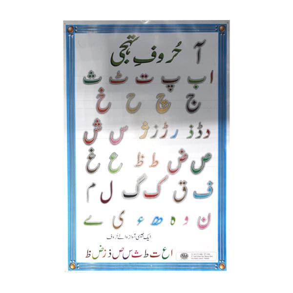 Learning Card Alphabets Pictures Urdu