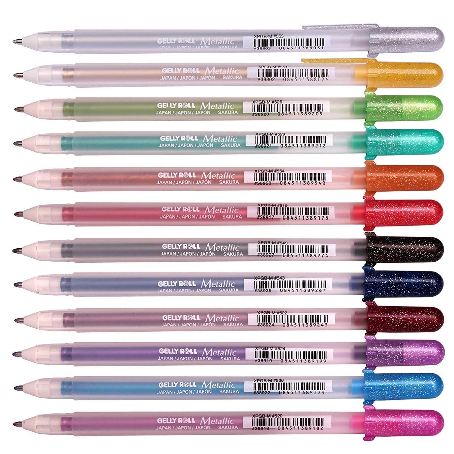 SAKURA Gelly Roll Set misto di 24, colori ed effetti assortiti | Penne gel glitterate, metallizzate e fluorescenti per scrivere e disegnare SAKURA Gelly Roll Set misto di 24, colori ed effetti assortiti | Penne gel glitterate, metallizzate e fluorescenti per scrivere e disegnare