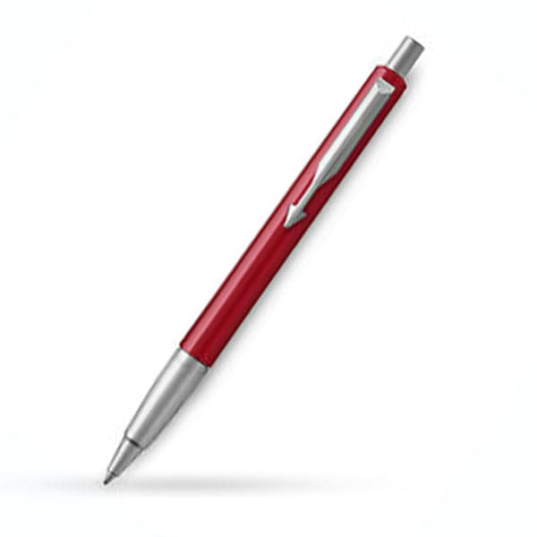Parker Vector Brushed Roller Ballpoint Pen  Metal CT Red (Standard Series)