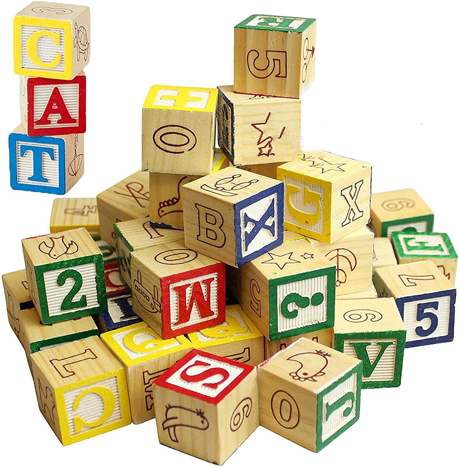 Wooden Toy Abc Blocks (27 Pcs) # 180