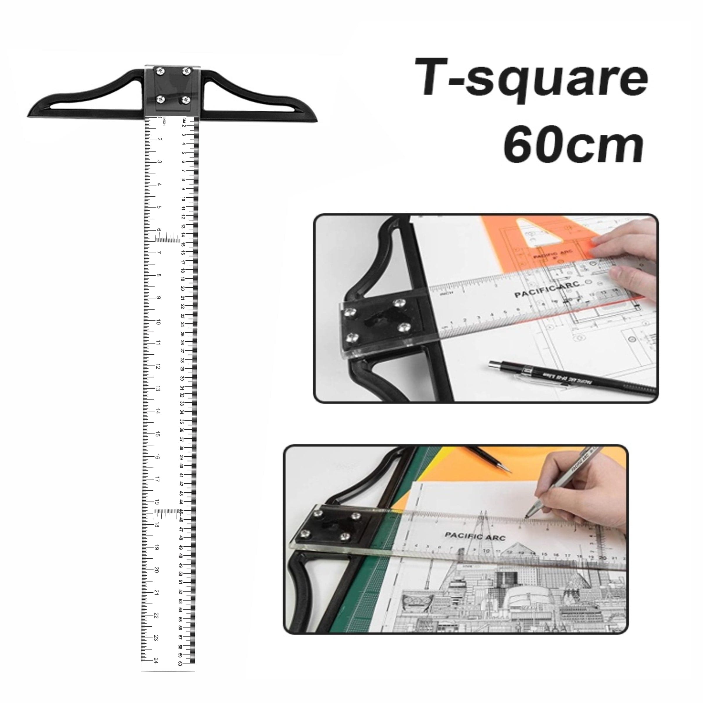 T Square With Cover 24" 2560 Transparent