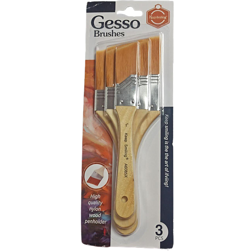 Buy Now Keep Smiling Gesso Chisel Brush Set of 3