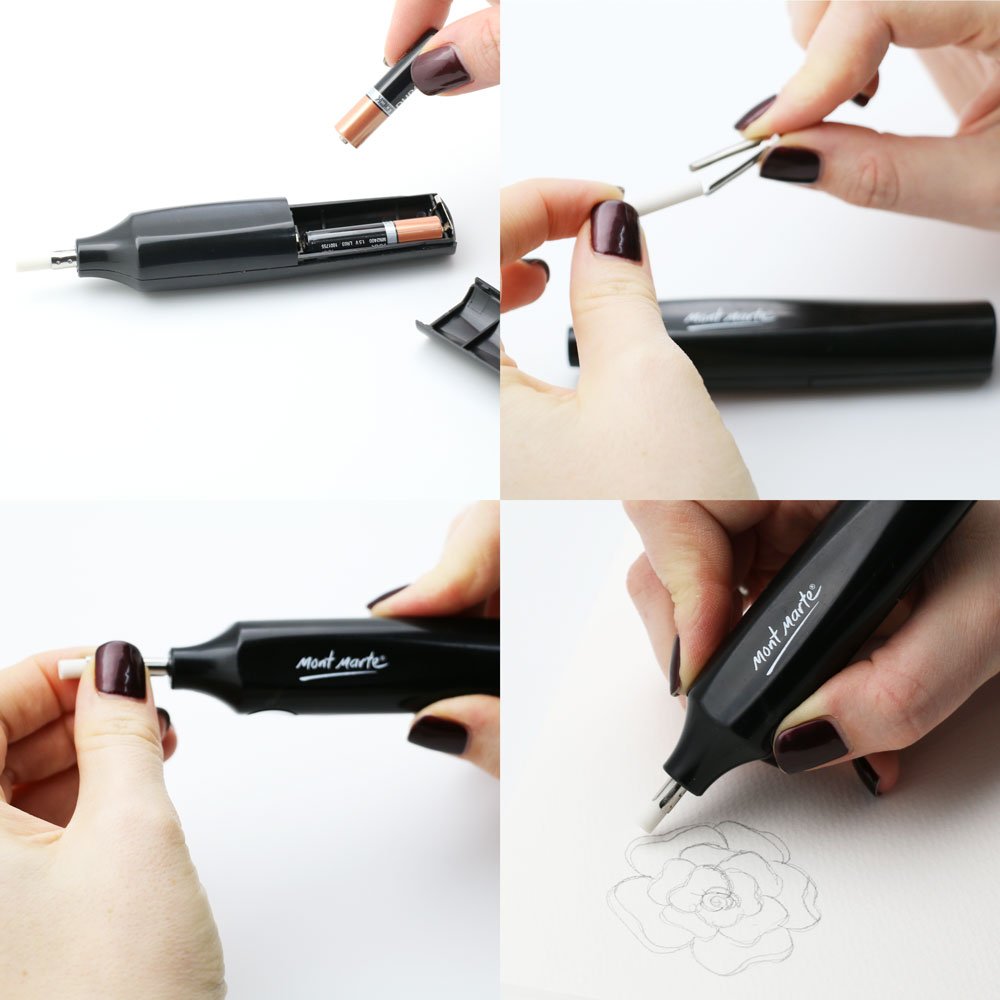 Mont Marte Electric Eraser With 30 Refills
