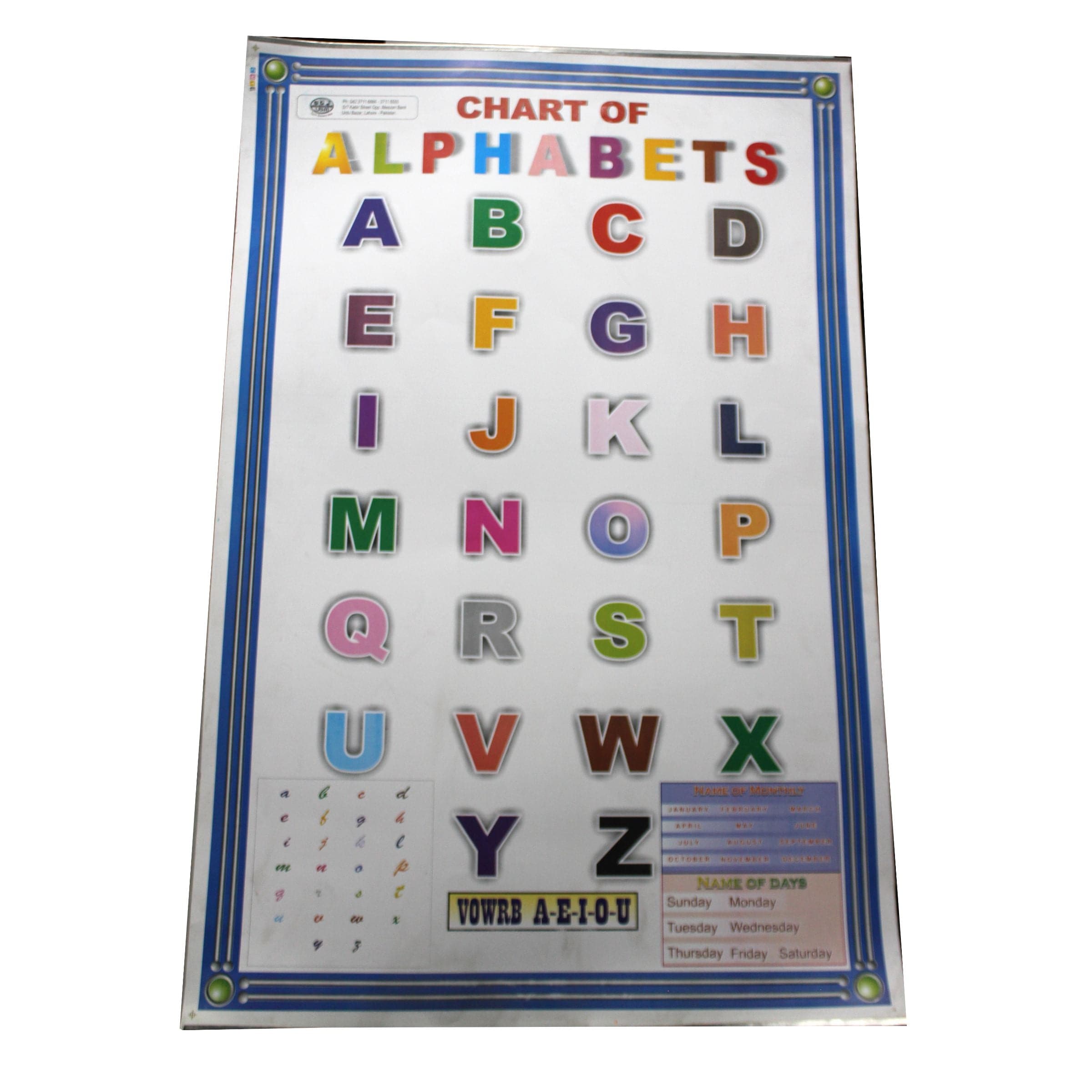 Kids Early Learning Educational Charts
