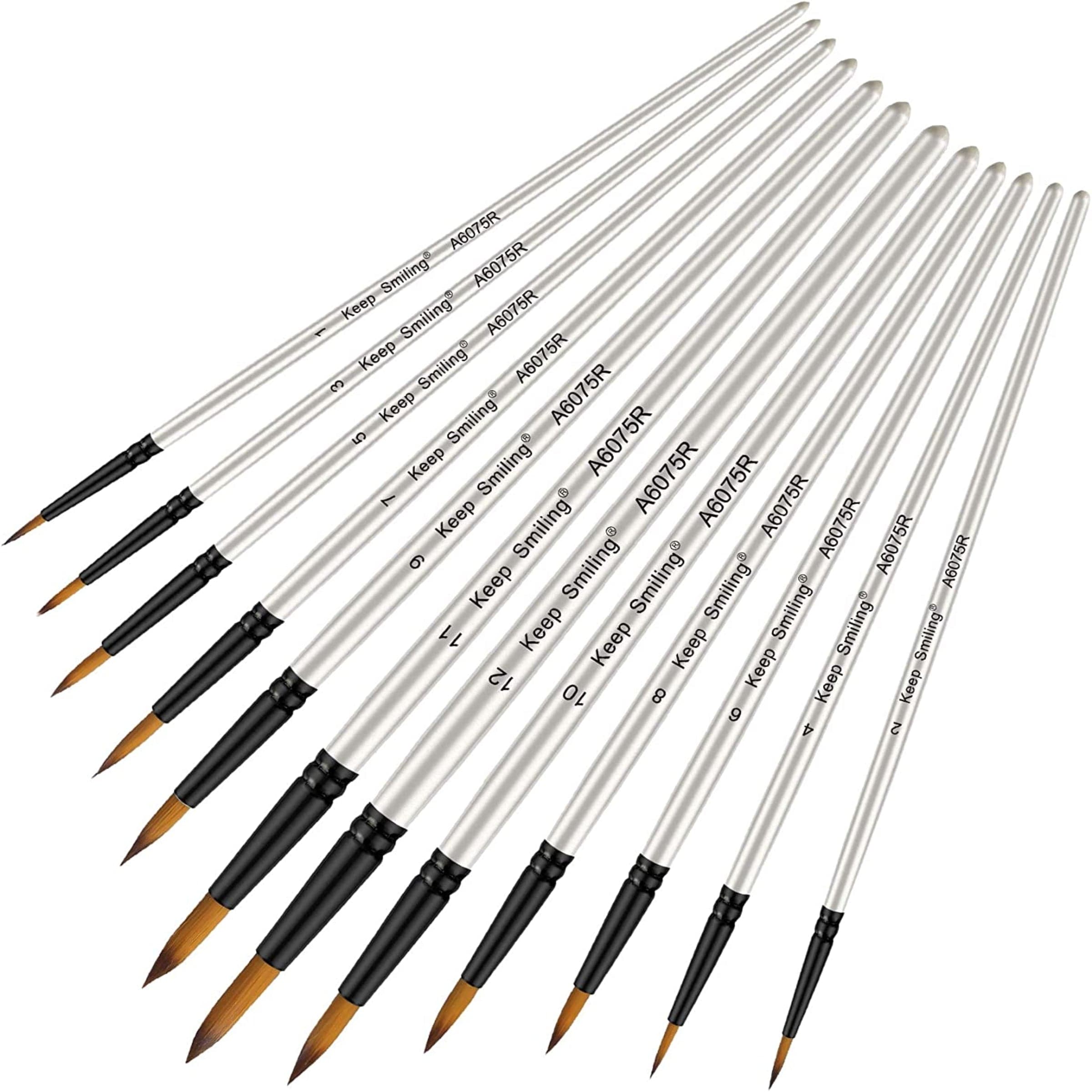 Keep Smiling Professional Round Tip Paint Brush Pack of 12