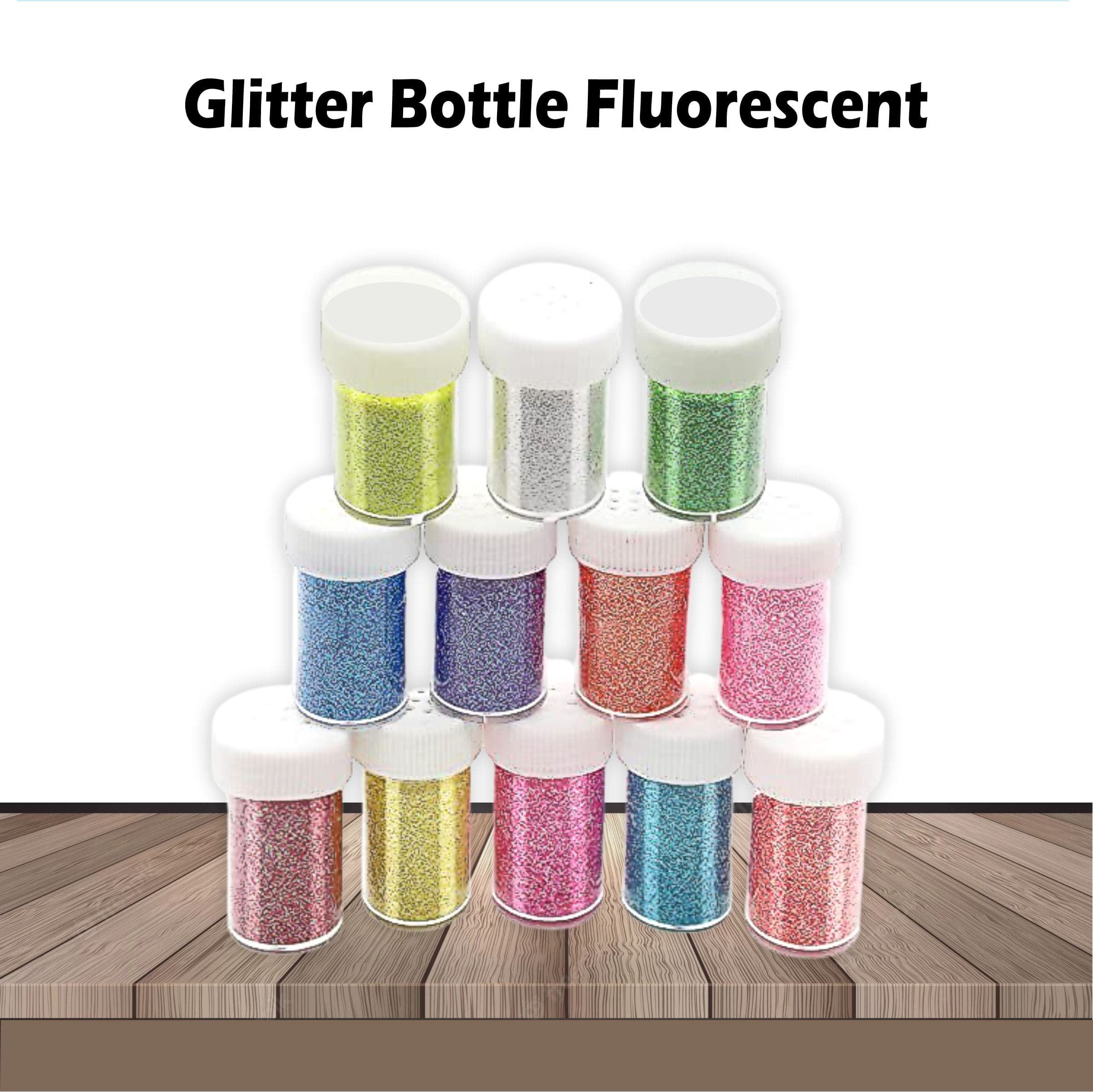 Fluorescent Glitter Bottle Pack of 12