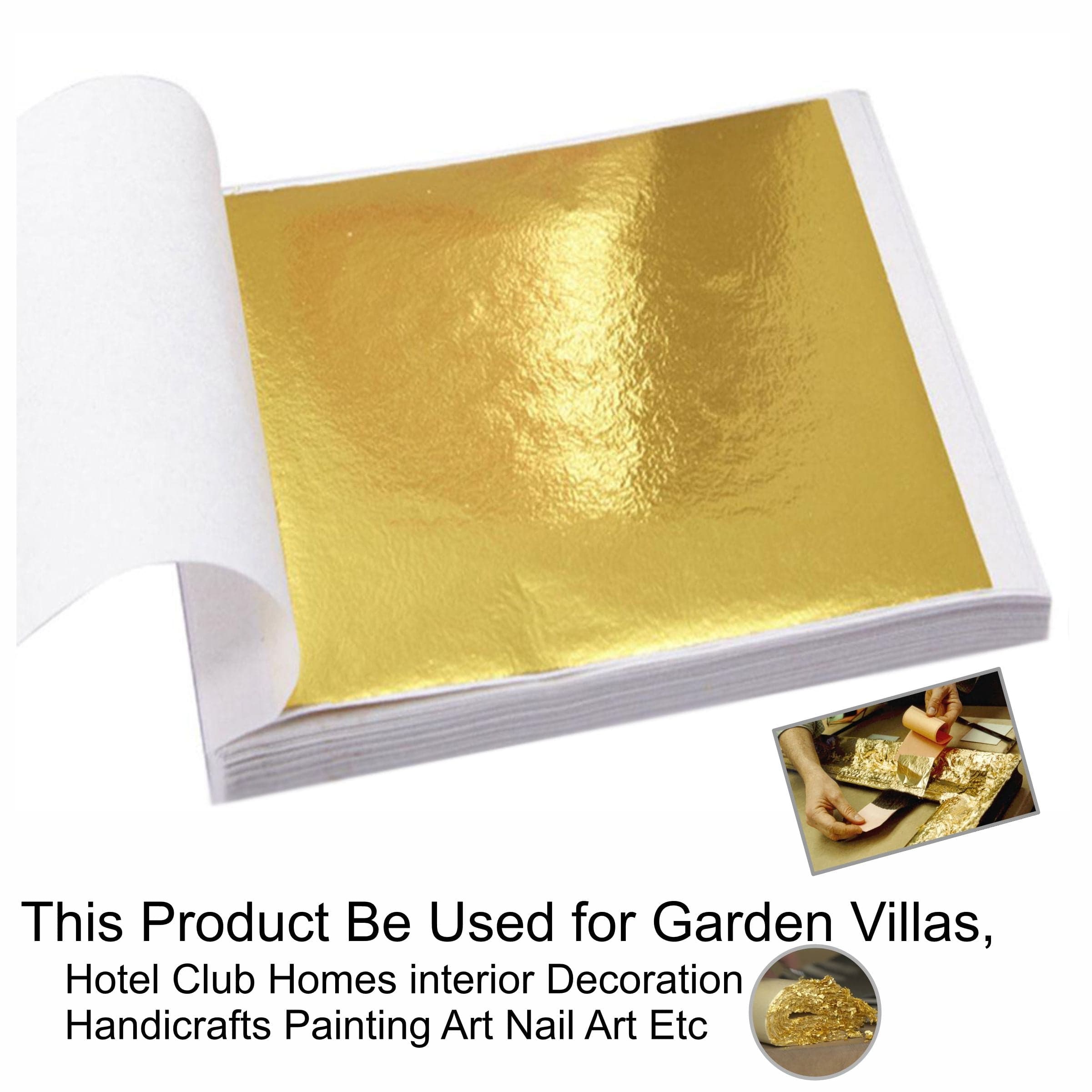 Large Silver Leaf Kit – 25 Sheets, Glue & High Quality Brush, 14cm X 14cm, Craft Supply