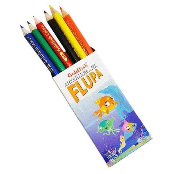 Goldfish Colour Pencil 6Pcs Half Size Dabbi