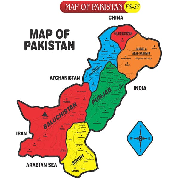 Map Of Pakistan Fs-57
