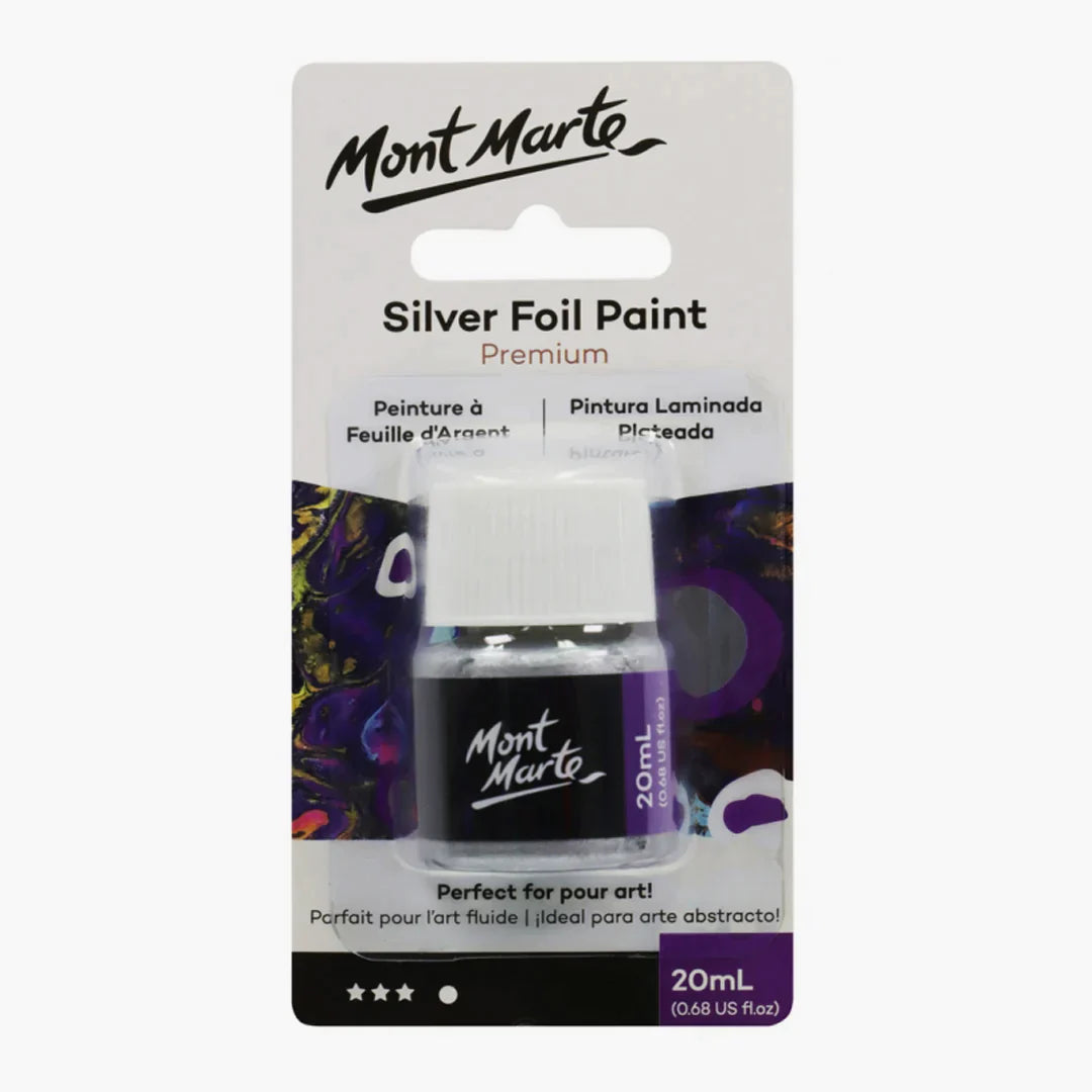 Mont Marte Premium Silver Foil Paint 20ml