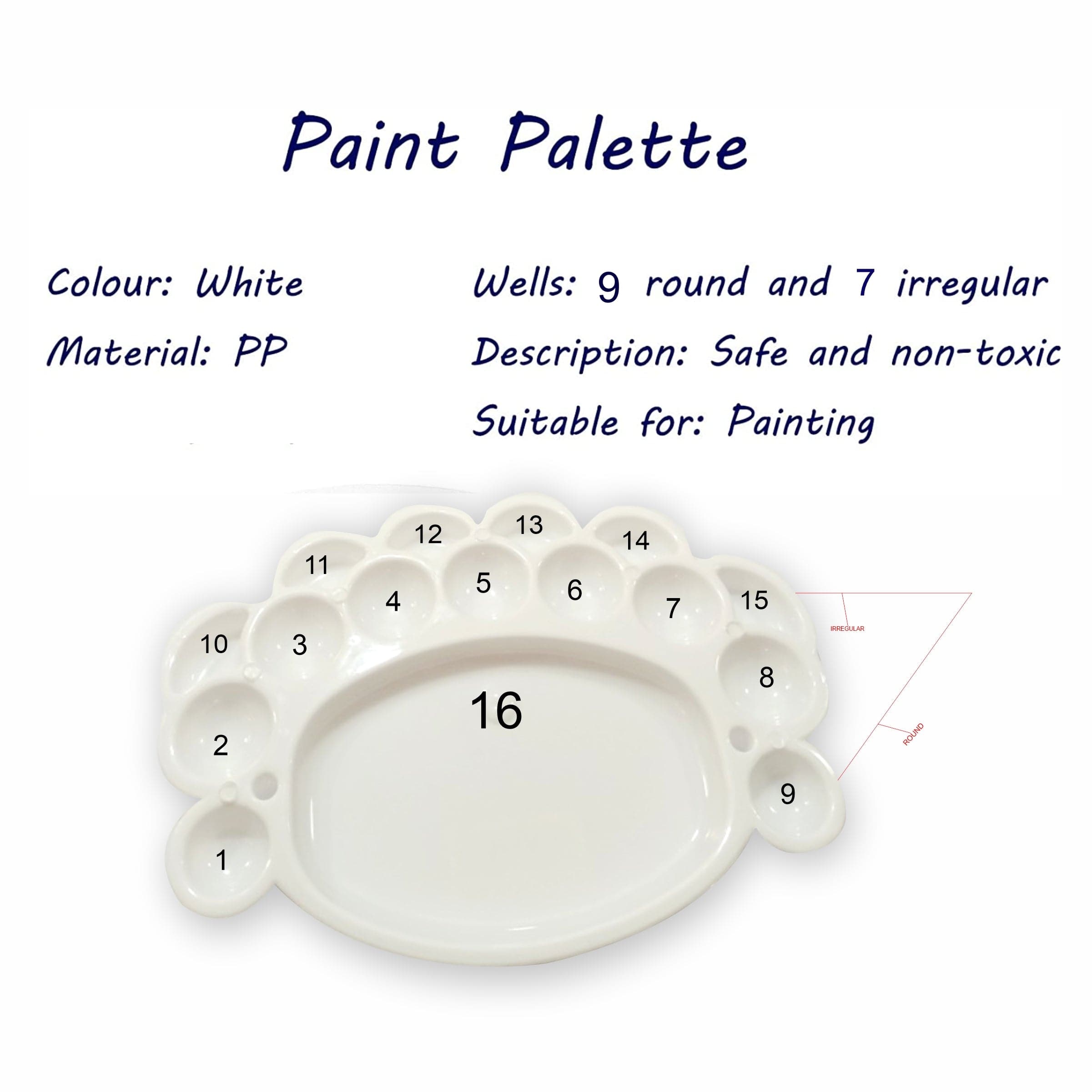 Kidco Plastic Paint Palette 16 Pot Small