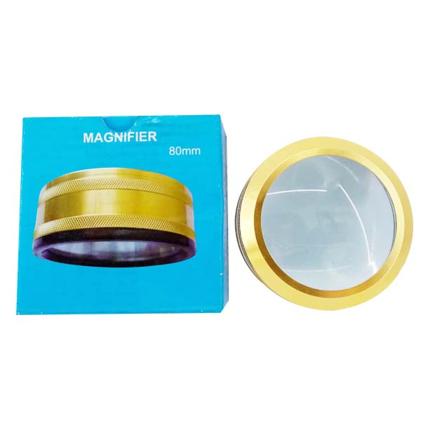 Magnifying glass double 80 MM Golden