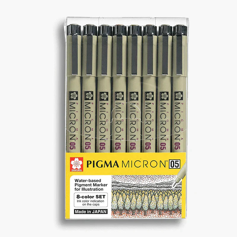 Buy Now Sakura Pigma Micron Colored Pen 0.5 Set Of 8