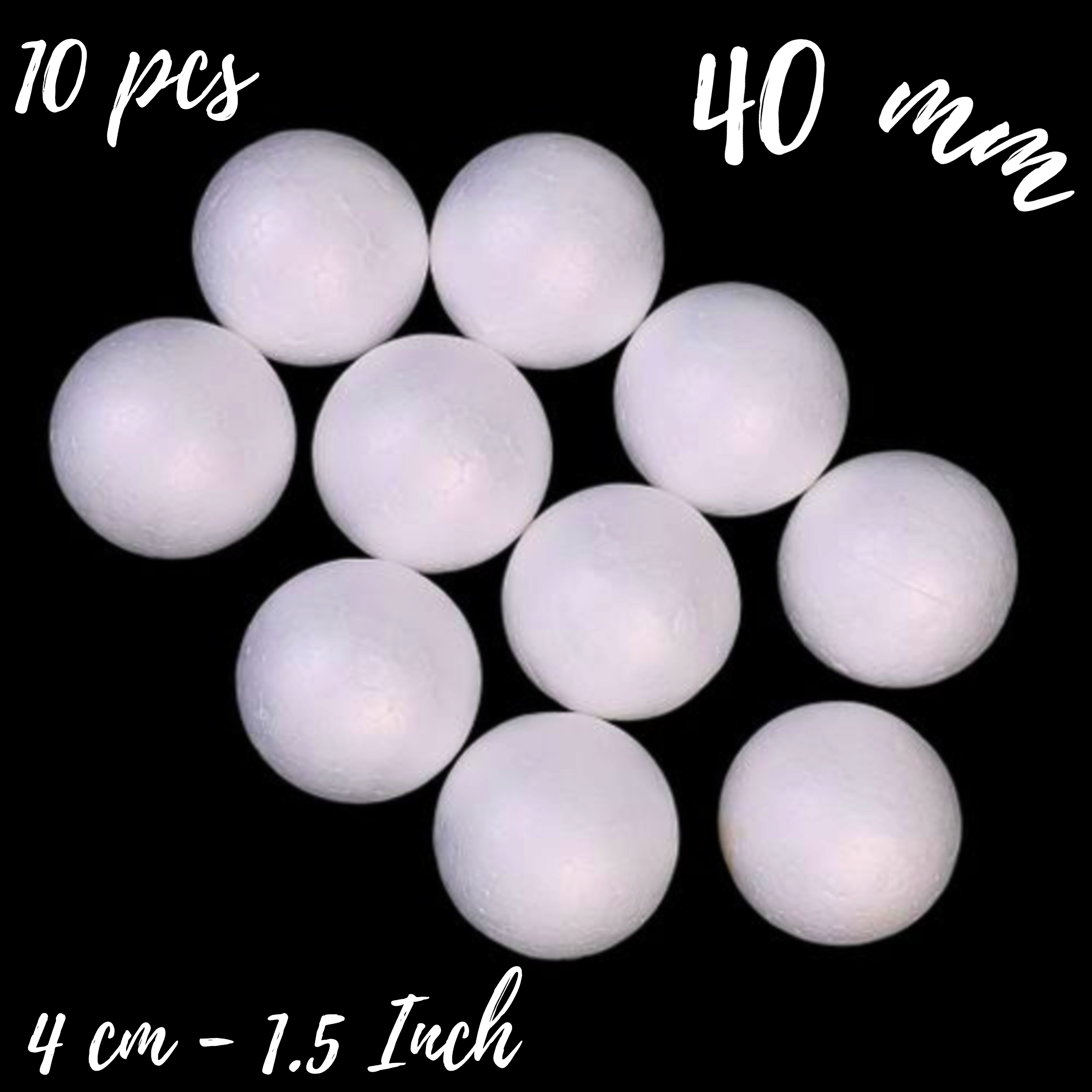 Set of 08 Thermocol ( Thermopol ) 40mm, 4cm,1.5 inch Used in Solar DIY Projects, Art Craft Decoration