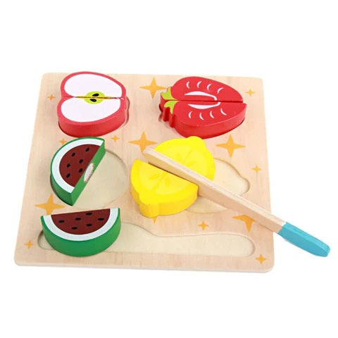 Kids Wooden Cutting Fruits Puzzle Board