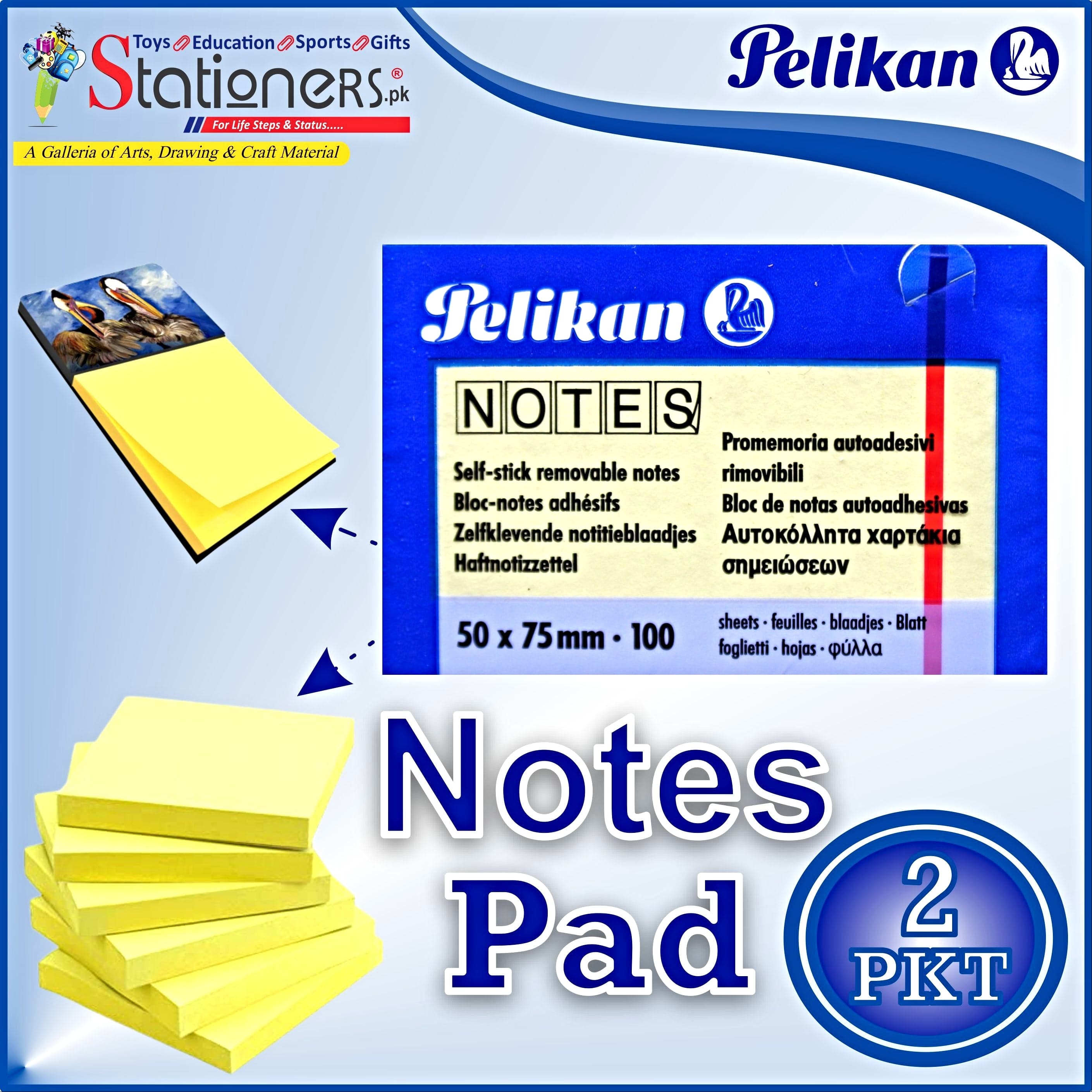 Pelikan Note Pad - Sticky Note Pad ( 50 mm x 75mm )